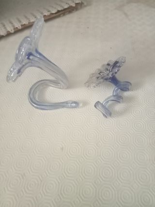 2 Fiori Vetro Dipinti a Mano