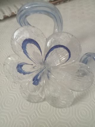 2 Fiori Vetro Dipinti a Mano