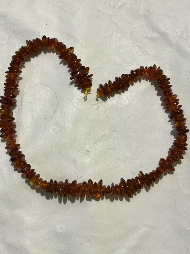 Collana ambra naturale marrone