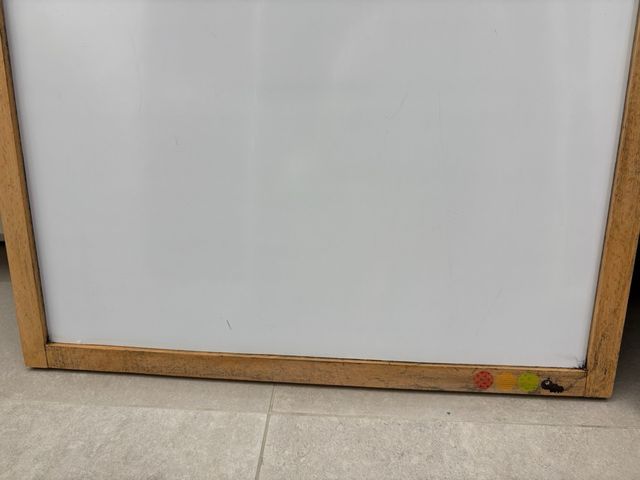 Pizarra magnética doble cara + números de madera