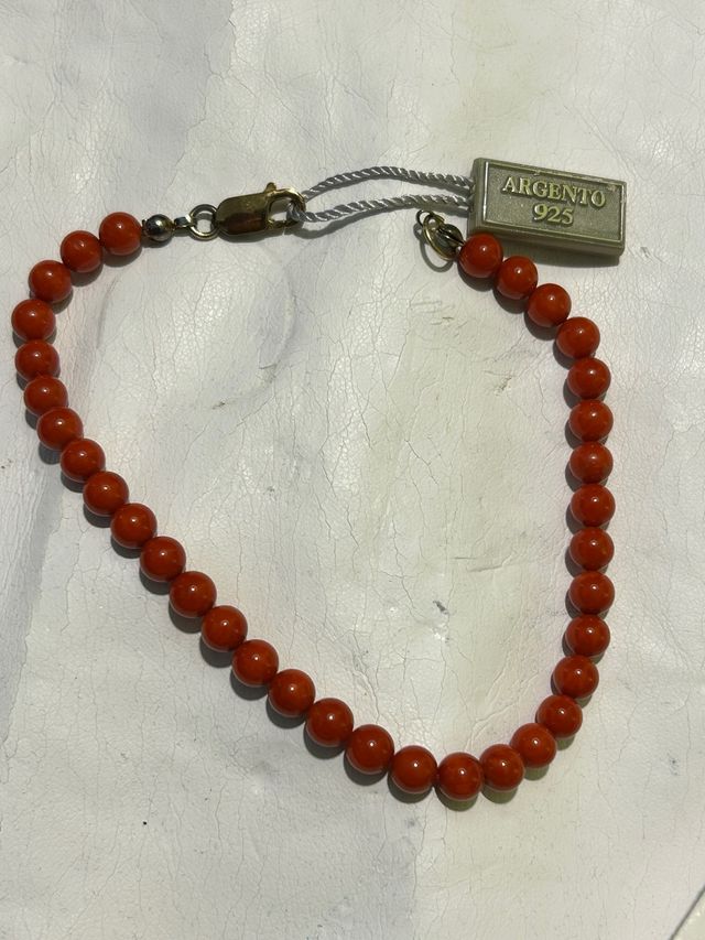 Bracciale Corallo Rosso Argento 925