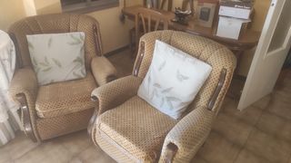 Sofá 3 plazas + 2 sillones vintage
