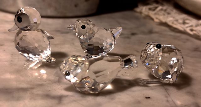 Figuras Swarovski. Pajaros