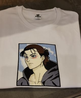 Maglietta Attack on Titan eren  ricamata