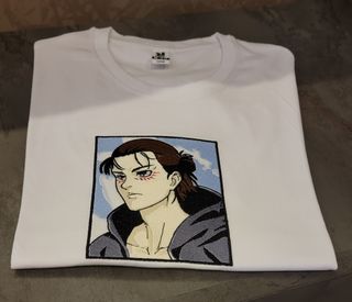 Maglietta Attack on Titan eren  ricamata