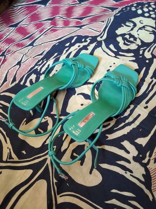 Tacones verdes mujer -talla 41