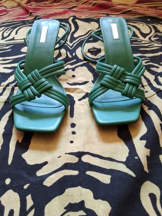 Tacones verdes mujer -talla 41