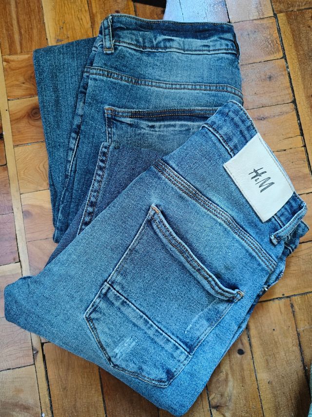 2 Pantalones H&M Eco-Orgánicos, T-S