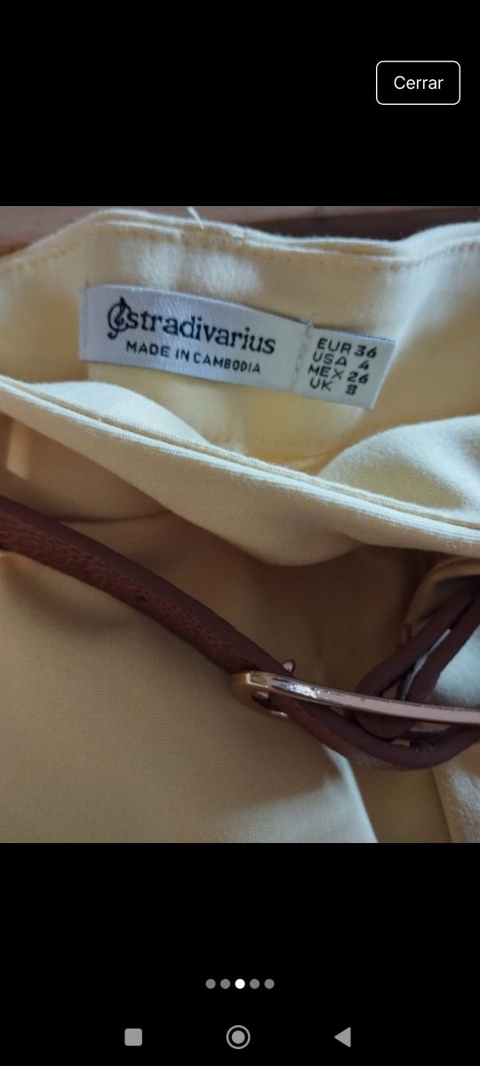 Shorts amarillos c/cinturon