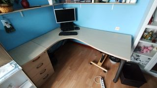 Mesa escritorio oficina L + cajonera