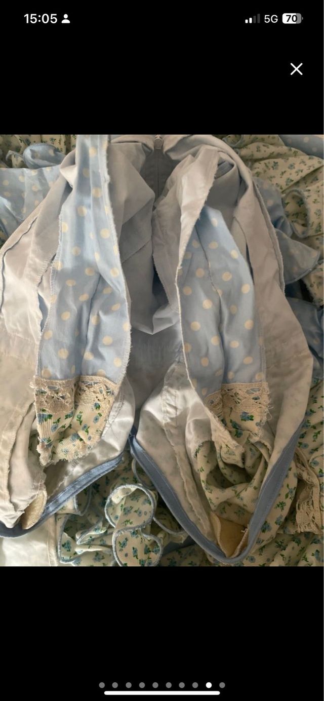 Traje Flamenca niña talla 8 - Azul y Verde