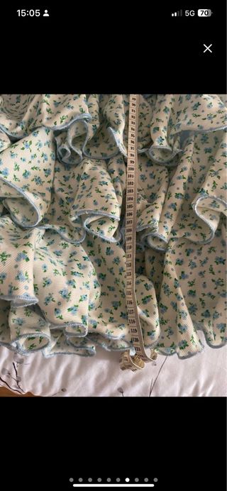 Traje Flamenca niña talla 8 - Azul y Verde