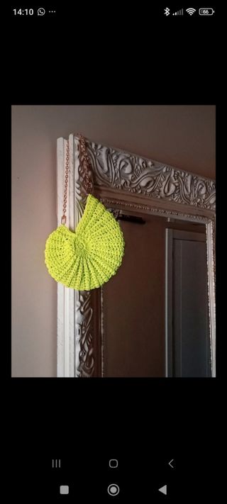 Bolso crochet caracol verde lima