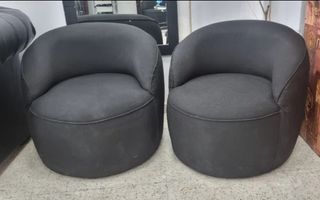 2 Sillones negros tela