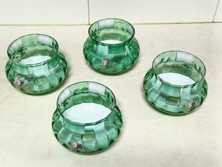 4 Globos Vidro Vintage - Candeeiro Pintado