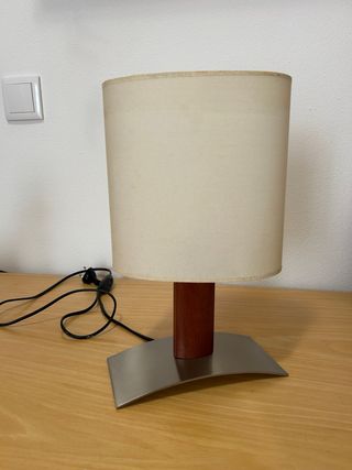Lámpara mesa moderna - Madera y metal