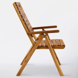 2 Sillones plegables de madera para terraza