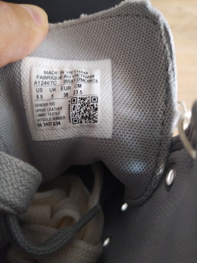 Converse CTAS grises talla 38 - NUEVAS