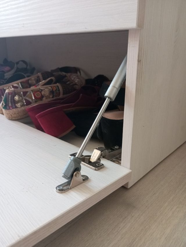 Zapatero banco beige - almacenaje