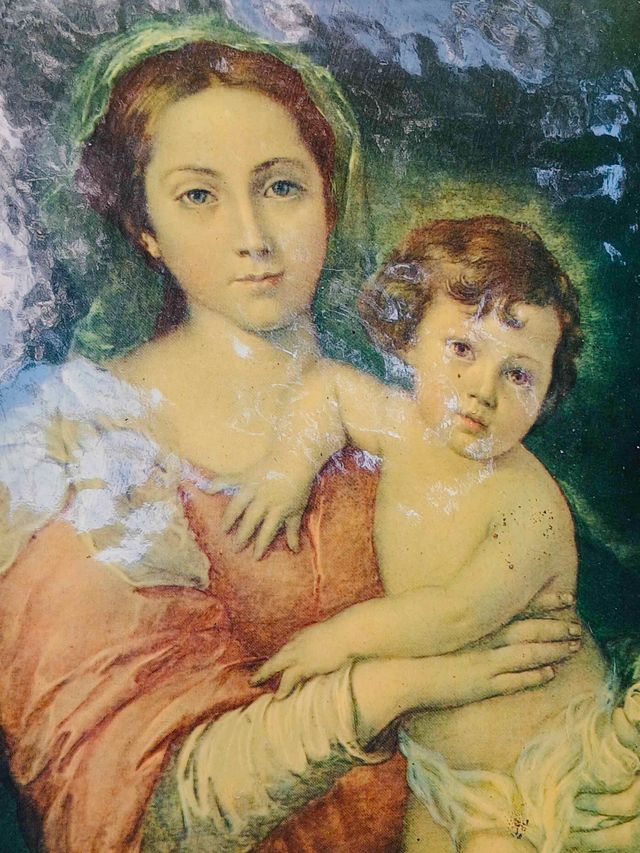 CUADRO CLASICO VIRGEN MARIA CON NIÑO