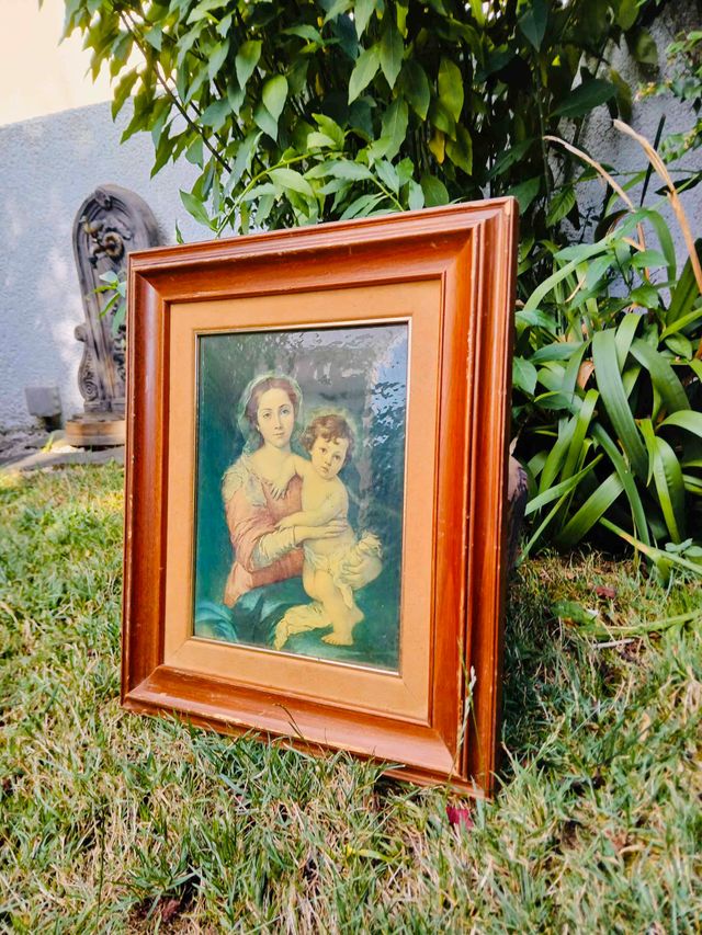 CUADRO CLASICO VIRGEN MARIA CON NIÑO