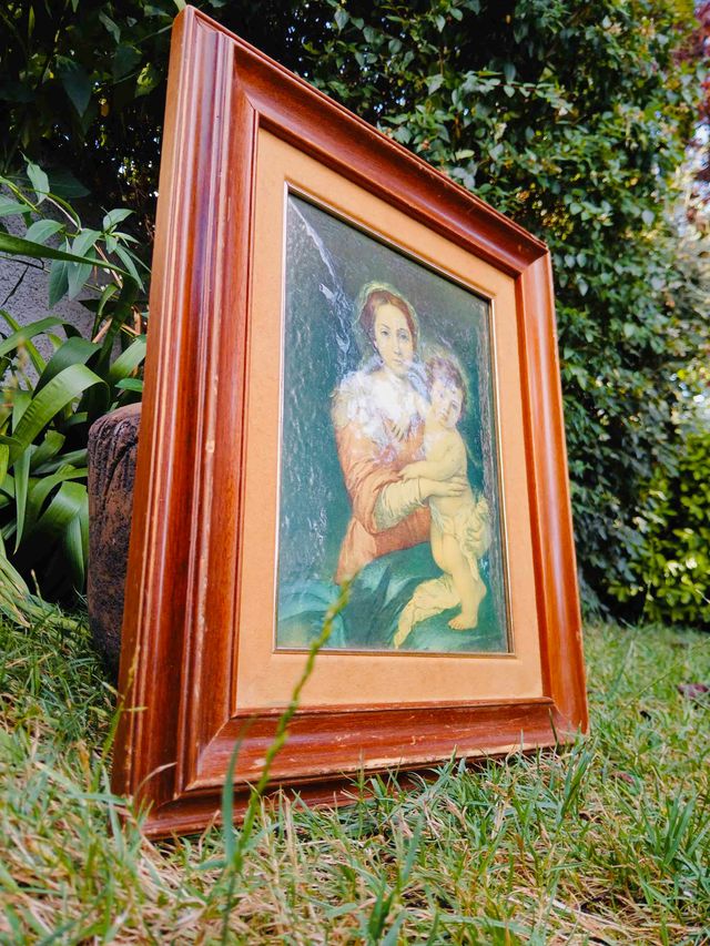 CUADRO CLASICO VIRGEN MARIA CON NIÑO