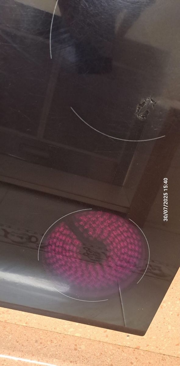 Vitrocerámica 3 fuegos  CRITAL RAJADO