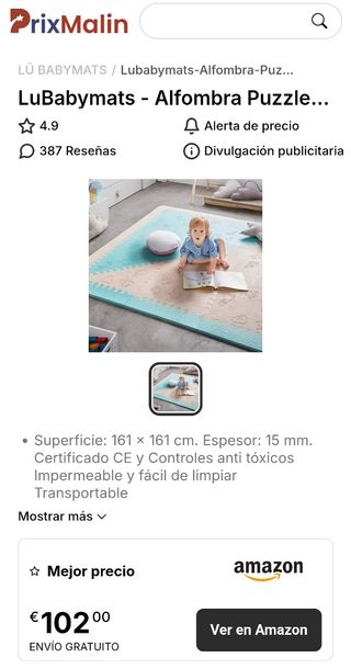 Alfombra Puzzle Infantil LuBabymats