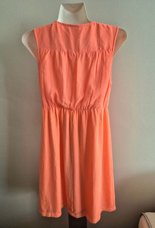 Vestido Verão Laranja Neon