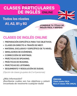 Clases particulares de inglés online