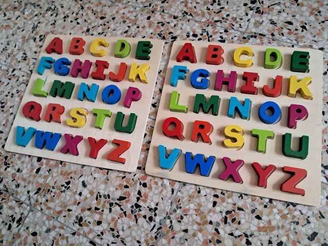Alfabeti in legno bimbi 3-5 anni