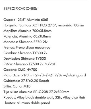 Bicicleta Conor 5400 Lady 