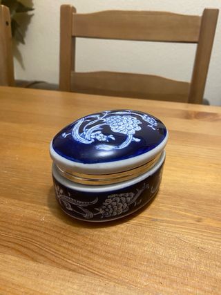 Caja Decorativa Azul y Plata