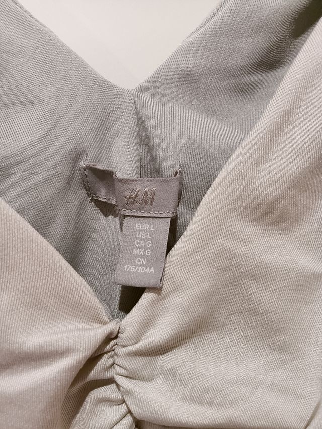 Camiseta tirantes H&M beige - L