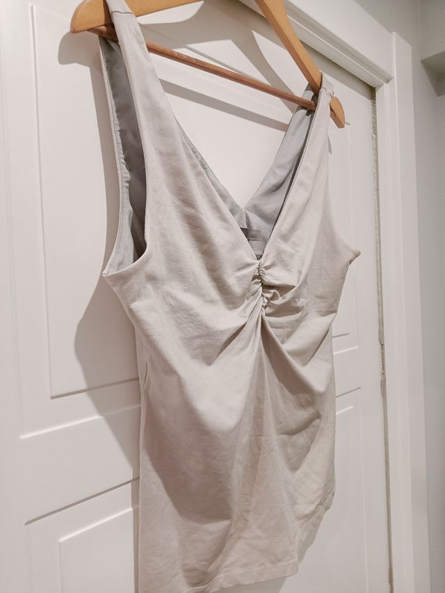 Camiseta tirantes H&M beige - L