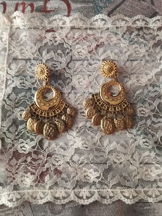 Pendientes dorados boho chic