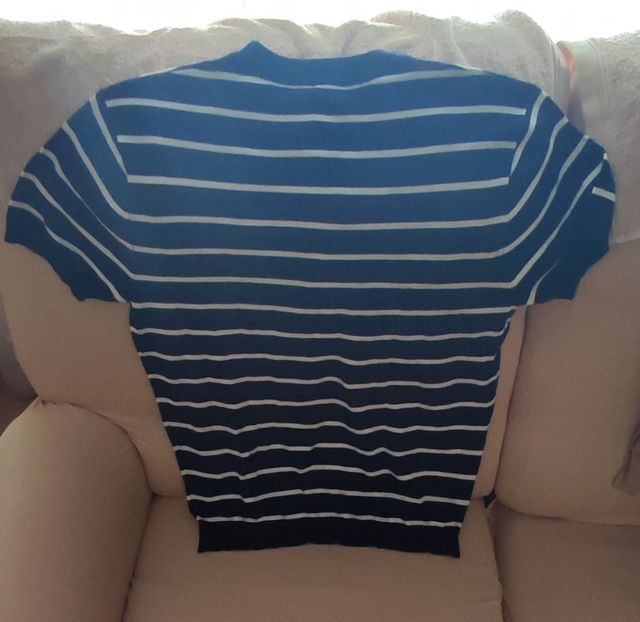 Suéter verano a rayas azul marino