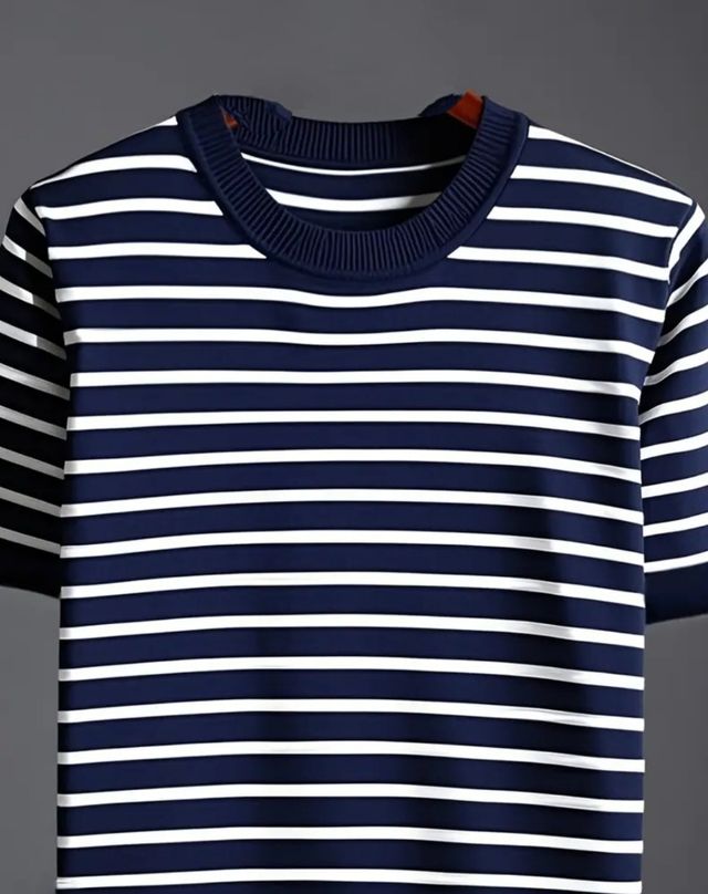 Suéter verano a rayas azul marino