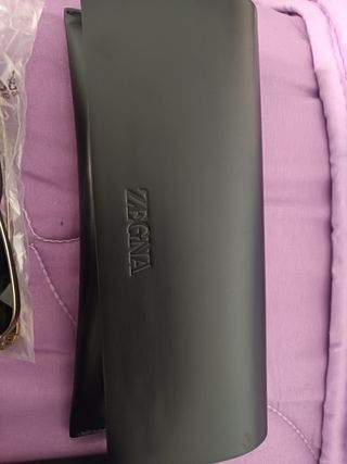 Occhiali Zegna nuovi, oro e marrone