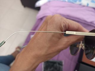 Occhiali Zegna nuovi, oro e marrone