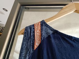 Vestido azul marino algodon talla grande 