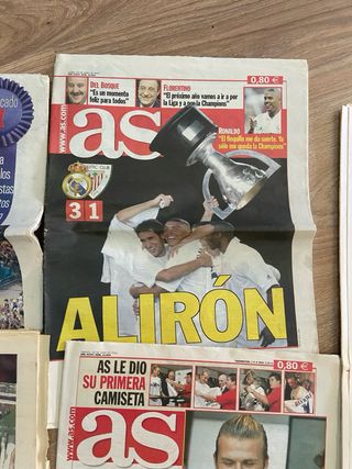 Lote periódicos antiguos Real Madrid