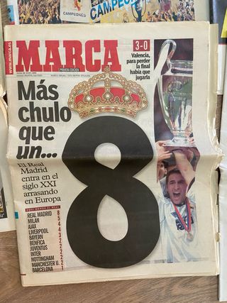 Lote periódicos antiguos Real Madrid
