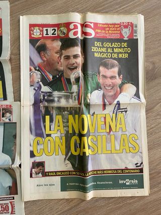 Lote periódicos antiguos Real Madrid
