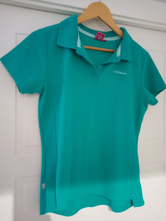 Polo LA GEAR mujer turquesa XL