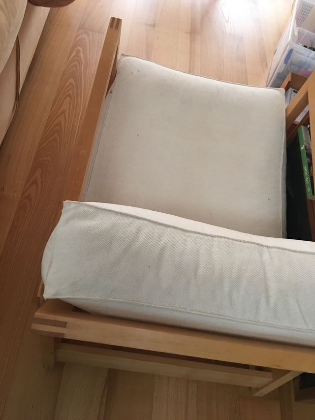 Butaca Ikea - Silla de madera y tela