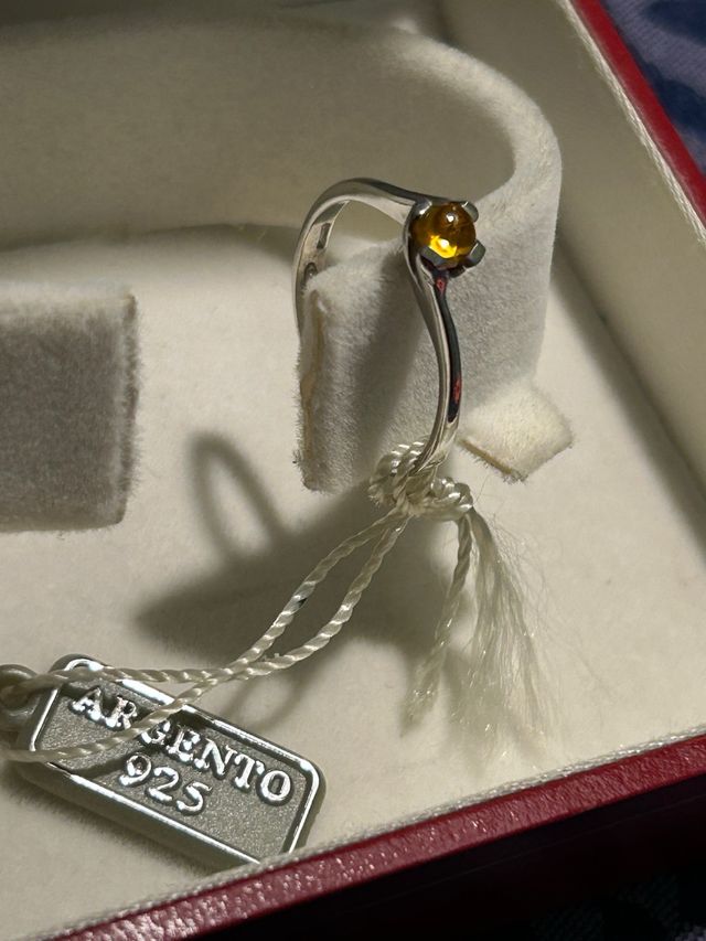 Anello argento 925 topazio