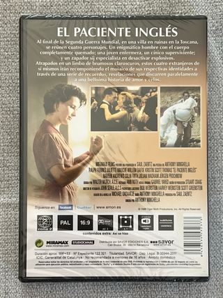 DVD El Paciente Inglés