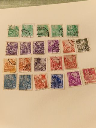 22 Sellos RDA: Alemania Oriental