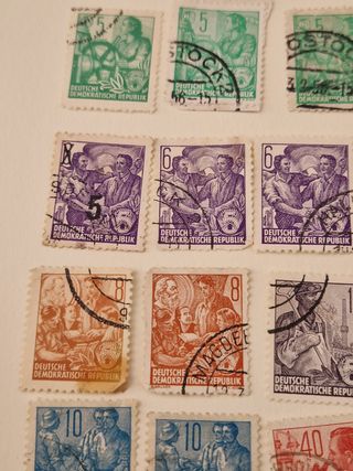 22 Sellos RDA: Alemania Oriental